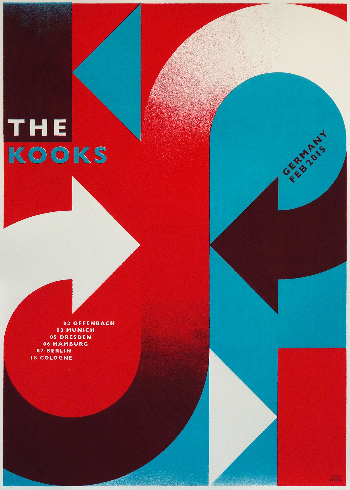 The Kooks gigposter by Rainbow Posters