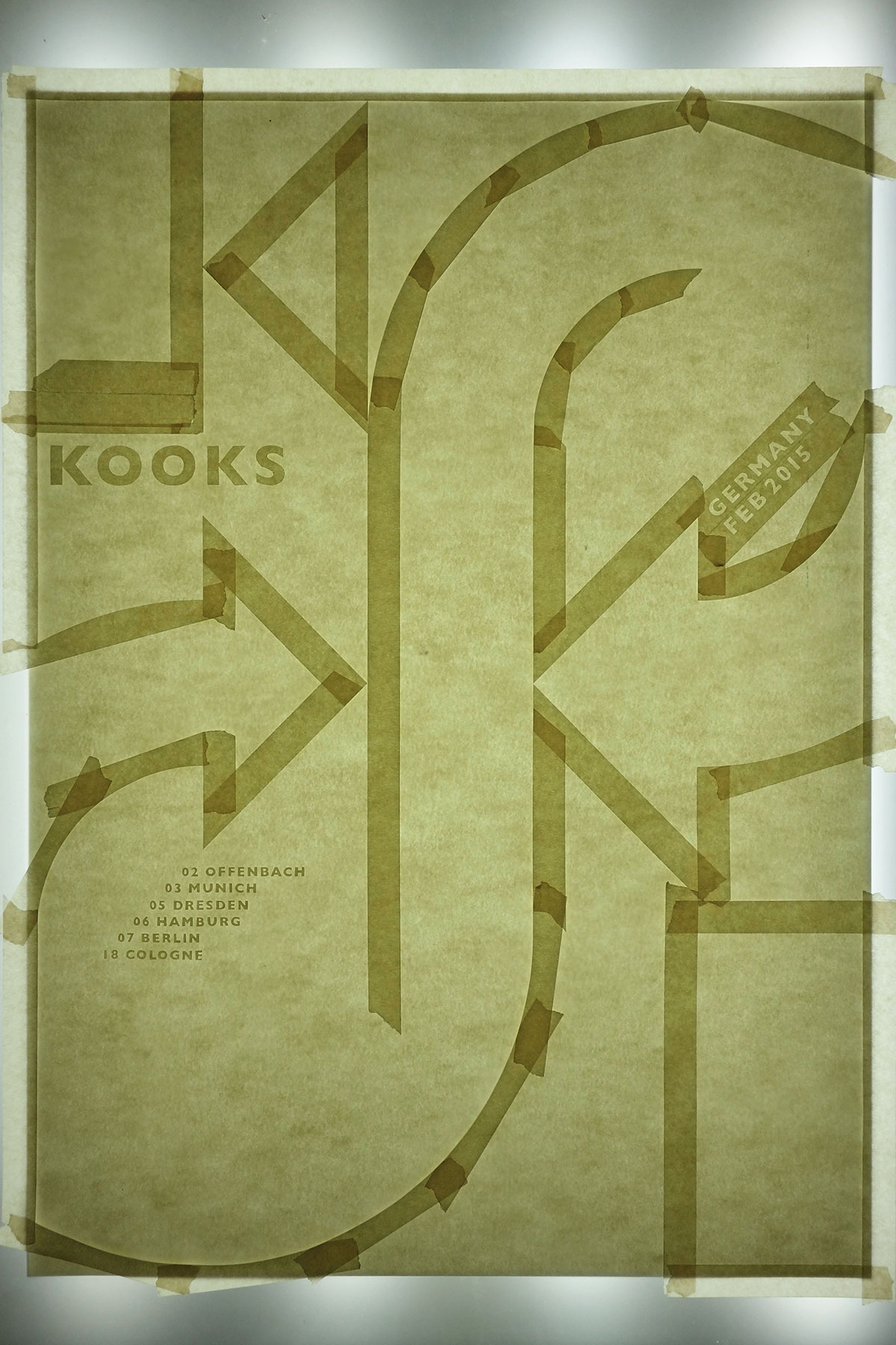 The Kooks gigposter process 01 by Rainbow Posters