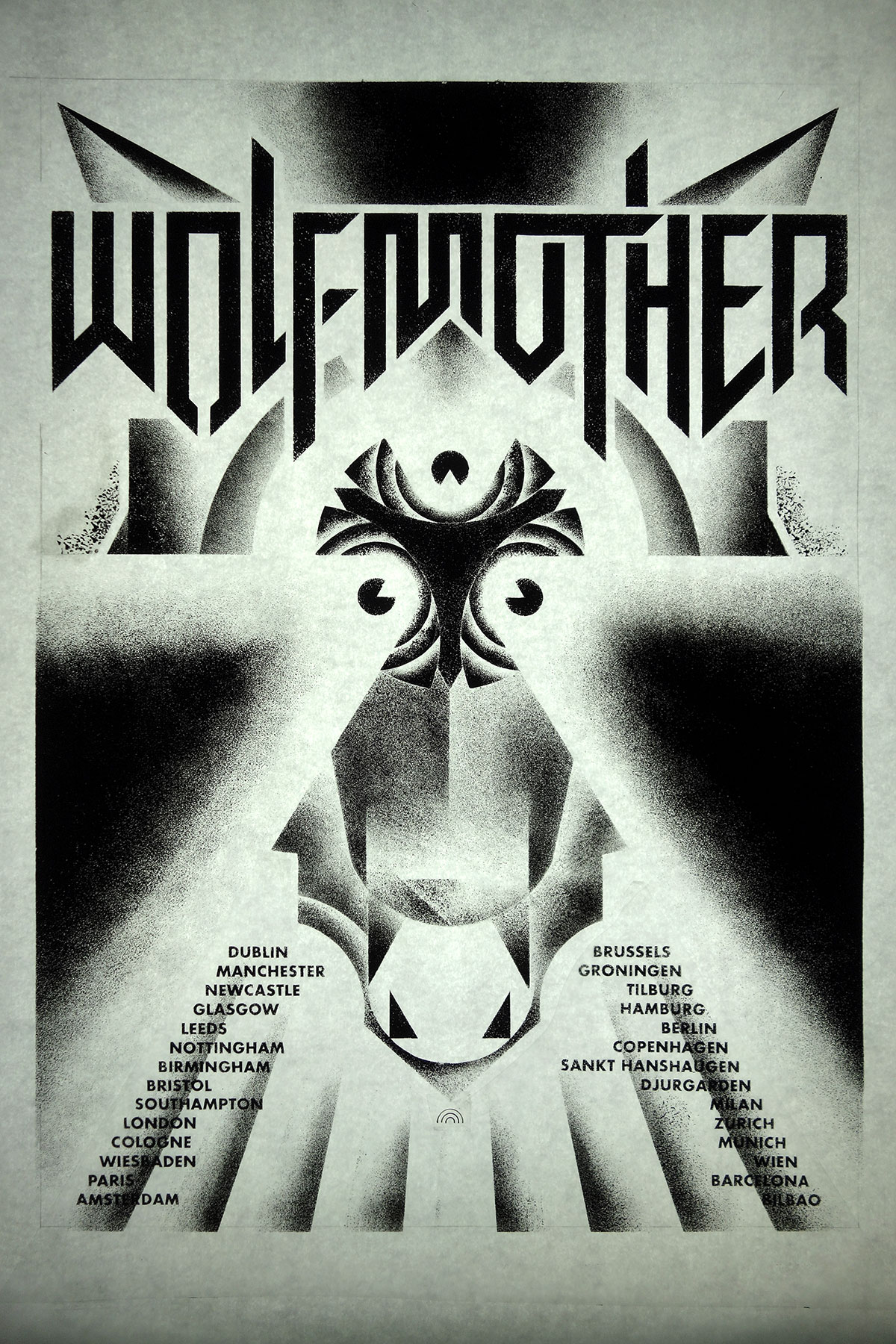 Wolfmother gigposter process 02 by Rainbow Posters